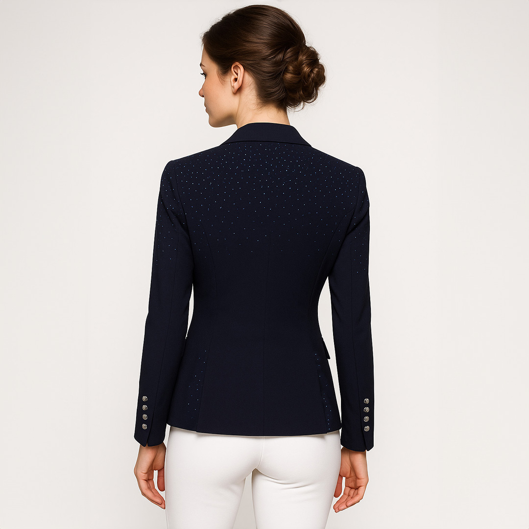 Korte Nachtblauwe Rijjas met Kristallen - Afbeelding 3