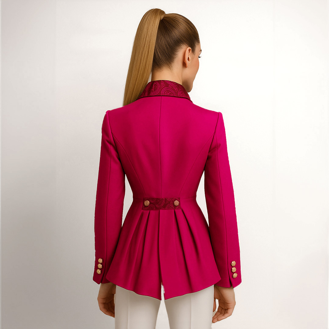 Korte Framboise Rijjas met Waaierrok en Hoge Taille