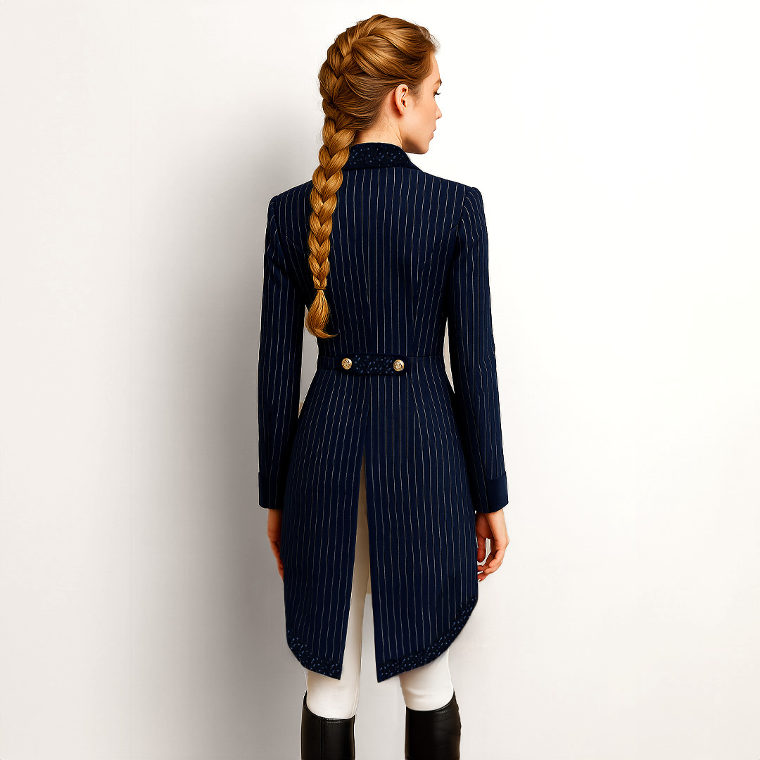 Lange Nachtblauwe Rijjas met Kristallen - Afbeelding 3