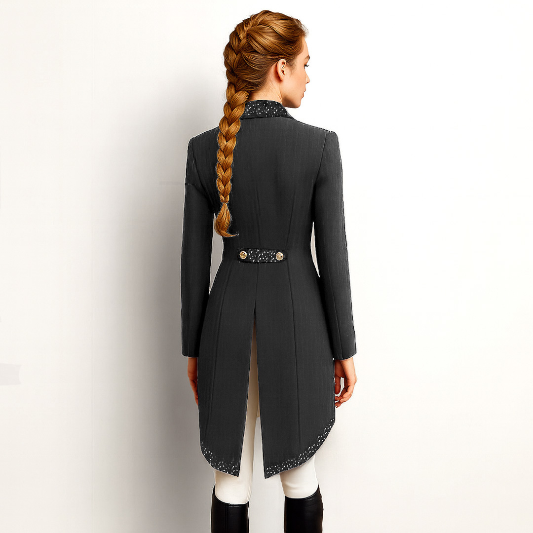 Luxe Lange Antraciet Rijjas met Kristallen - Afbeelding 3