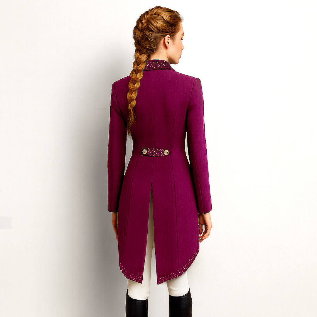 Luxe Lange Robijn Rijjas met Kristallen - Afbeelding 2