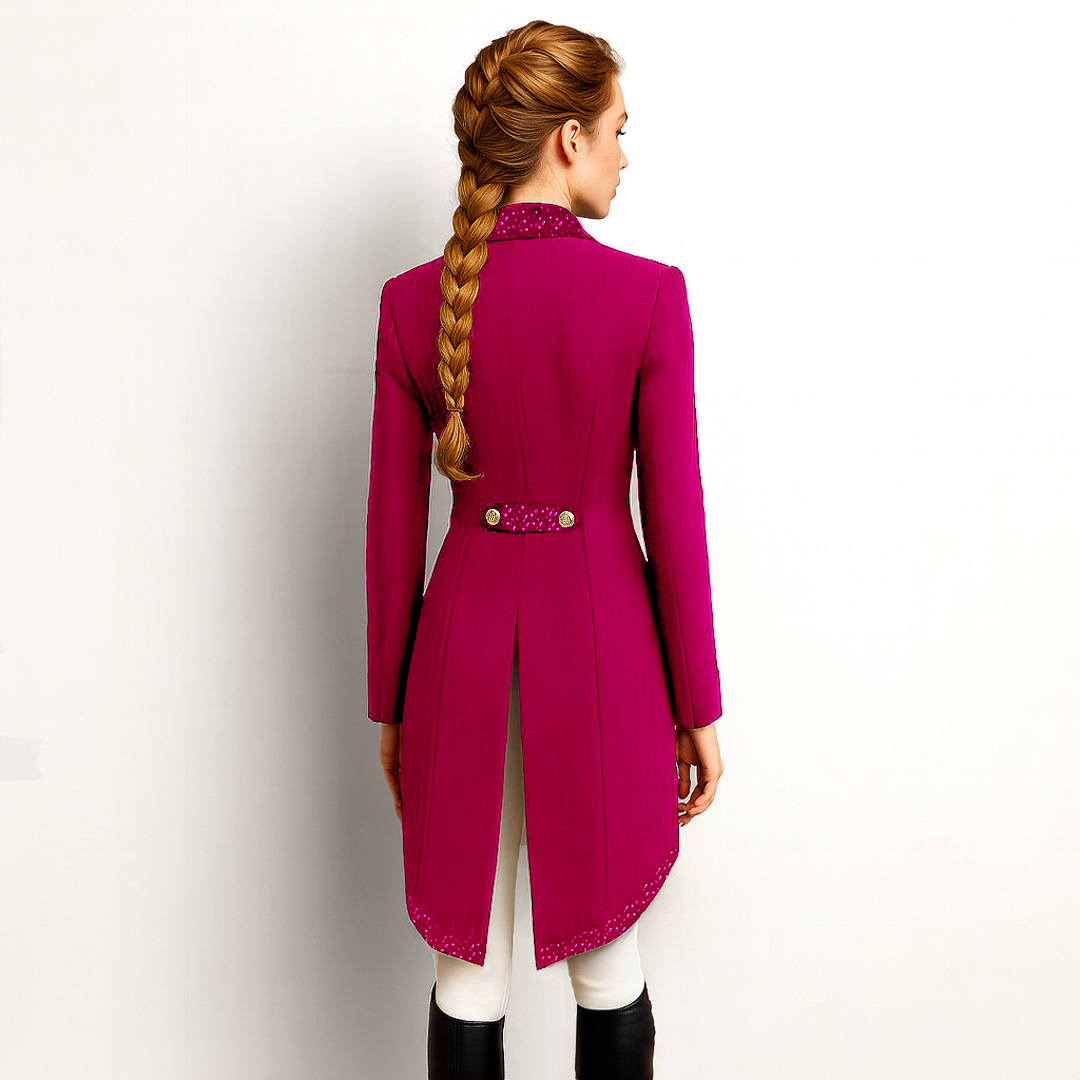 Luxe Lange Frambois Rijjas met Kristallen - Afbeelding 2