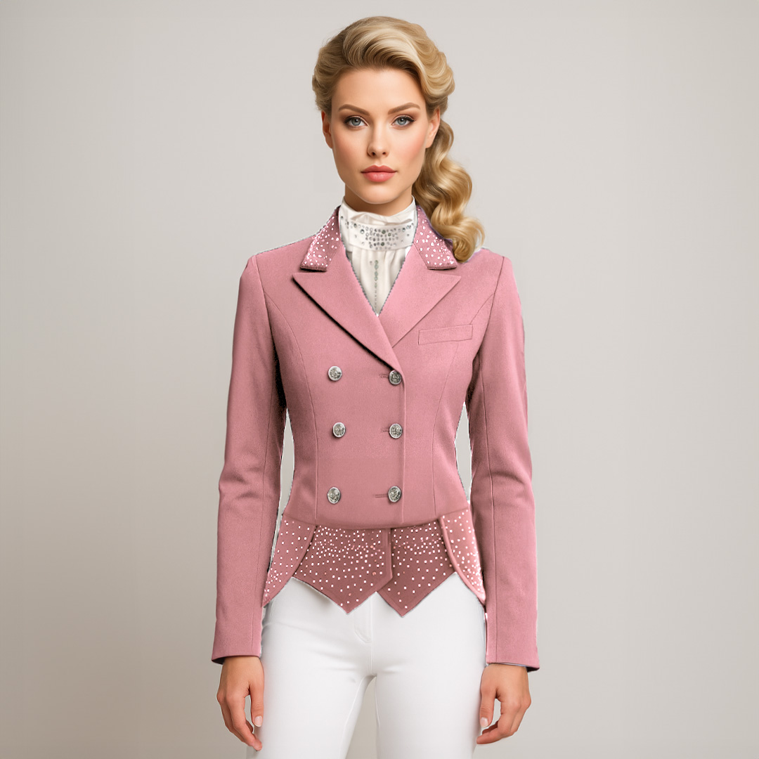 Roze dressuurjas korte slippen